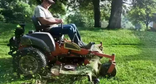 how to install riding lawn mower blades