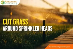 how to cut grass around sprinkler heads